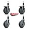 Service Caster 6'' Thermoplastic Rubber Swivel 1-1/4'' Expanding Stem Caster Set 2 Total Lock Brakes, 4PK SCC-EXTTL20S614-TPRB-2-S-2-114 - alternate 4